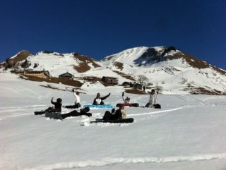  Estancia corta de snowboard 